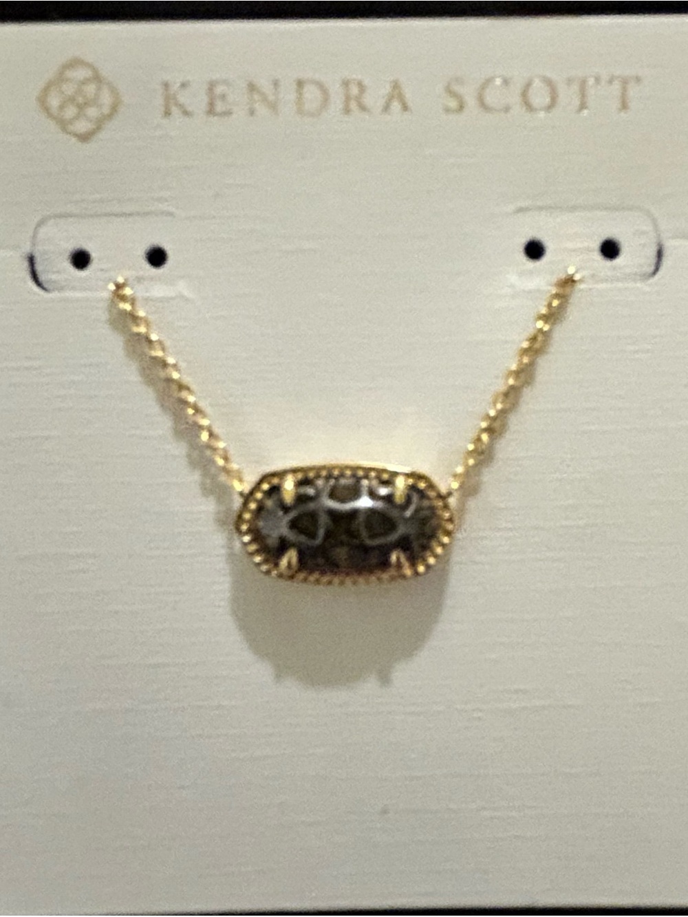 Kendra Scott 14K Gold Elisa Pendant Necklace Reg $60 NWT